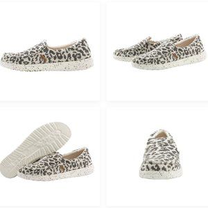 Hey Dude Misty Woven - Cheetah Grey sz 10